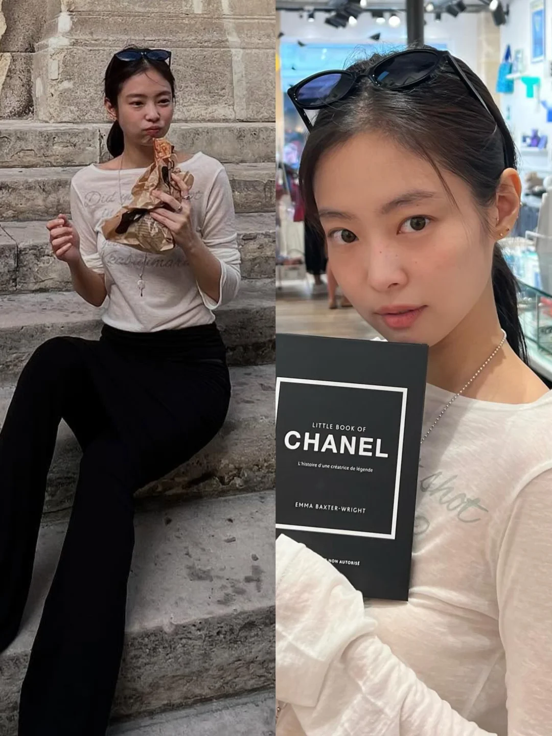 Jennie这套路透穿搭出来了，来自妮的生活照