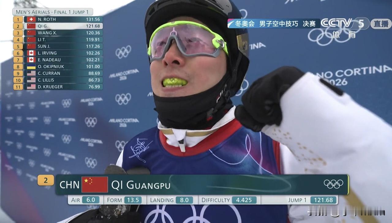 四位小伙均进入马上就要开始的，米兰冬奥会自由式滑雪男子空中技巧的决赛，6人参加，