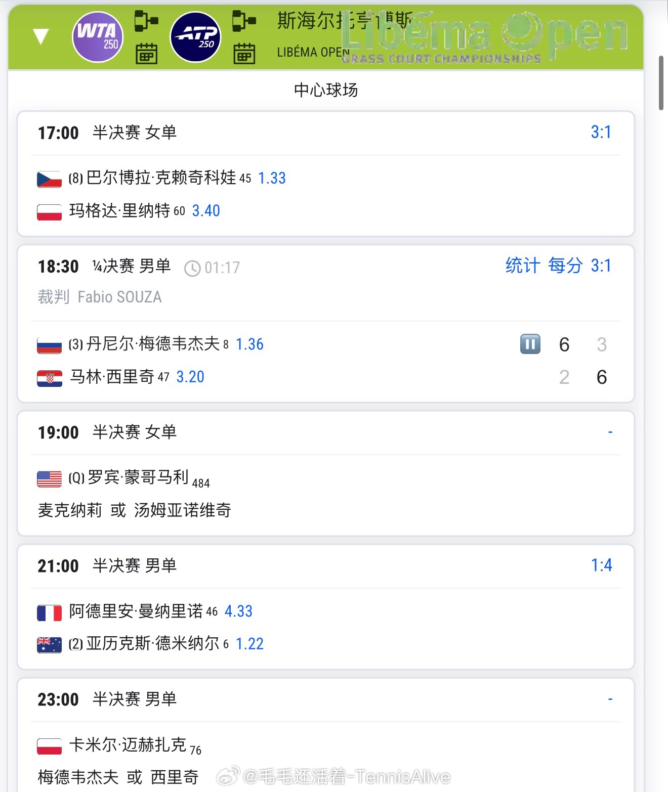 【20260613 比赛赛程+直播赛程】有人想看么