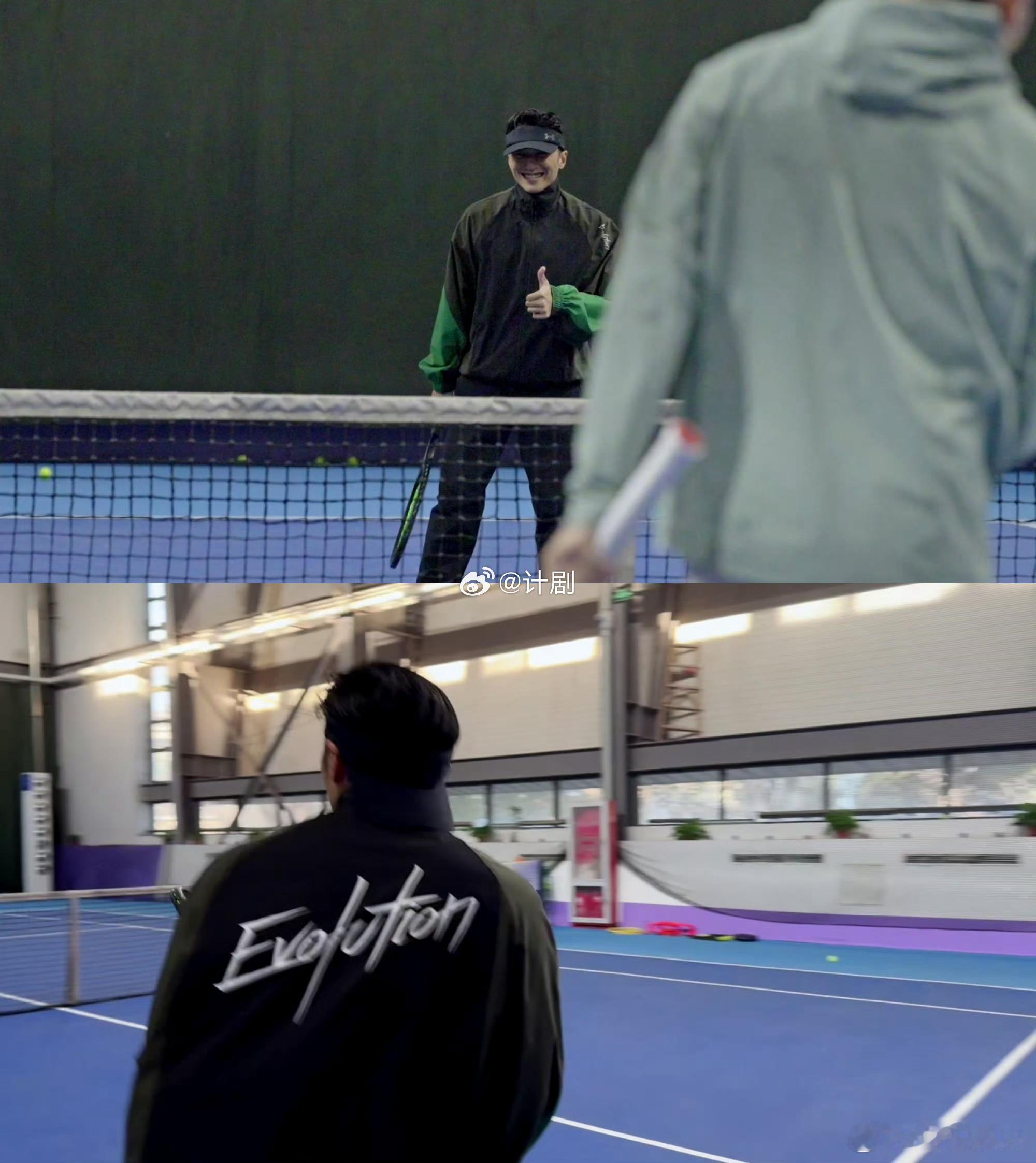 谢霆锋一分钟挥拍25次 每一次击球都充满力度，动作毫不拖沓。汗水背后是极致的自律