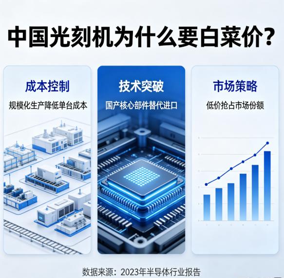 中国光刻机为什么要往低价方向走，被大家称作白菜价？

不少人会疑惑：砸大钱研发的