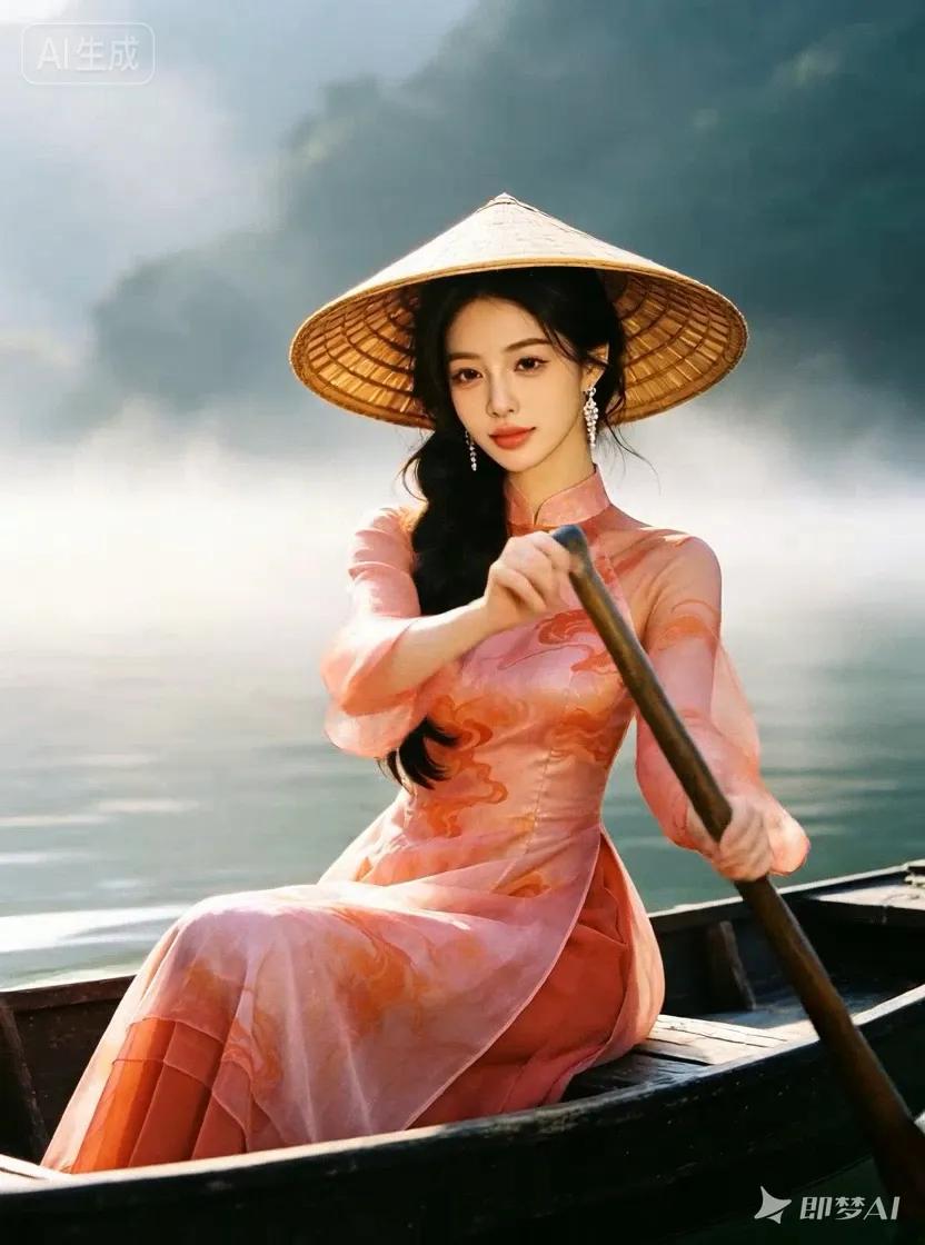 七绝●东江湖景  

佳丽划船碧水中，
云山雾水眼朦胧。
闻名胜景多游客，
醉美