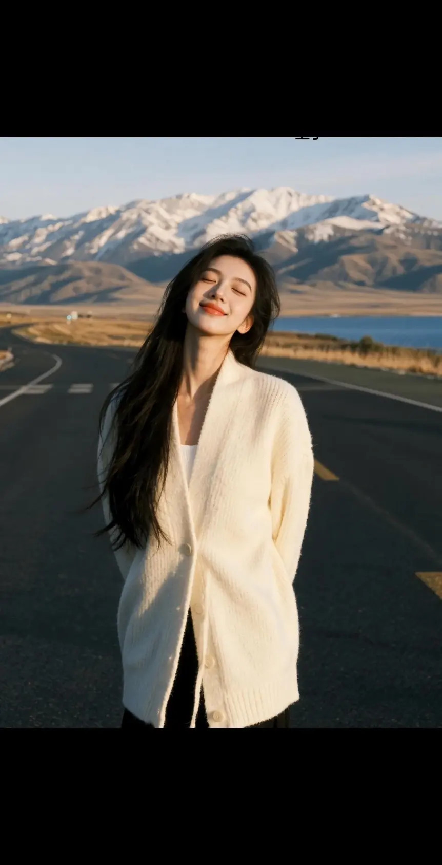 AI雪山公路写真 随变ai随便玩 玩法合伙人计划 随变一拍都很夯 气质轻熟风