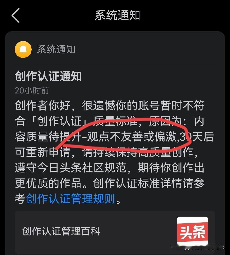 这两条居然成了“大逆不道”
成为驳回二次申请的“两道坎”。
一是观点不友善
二是