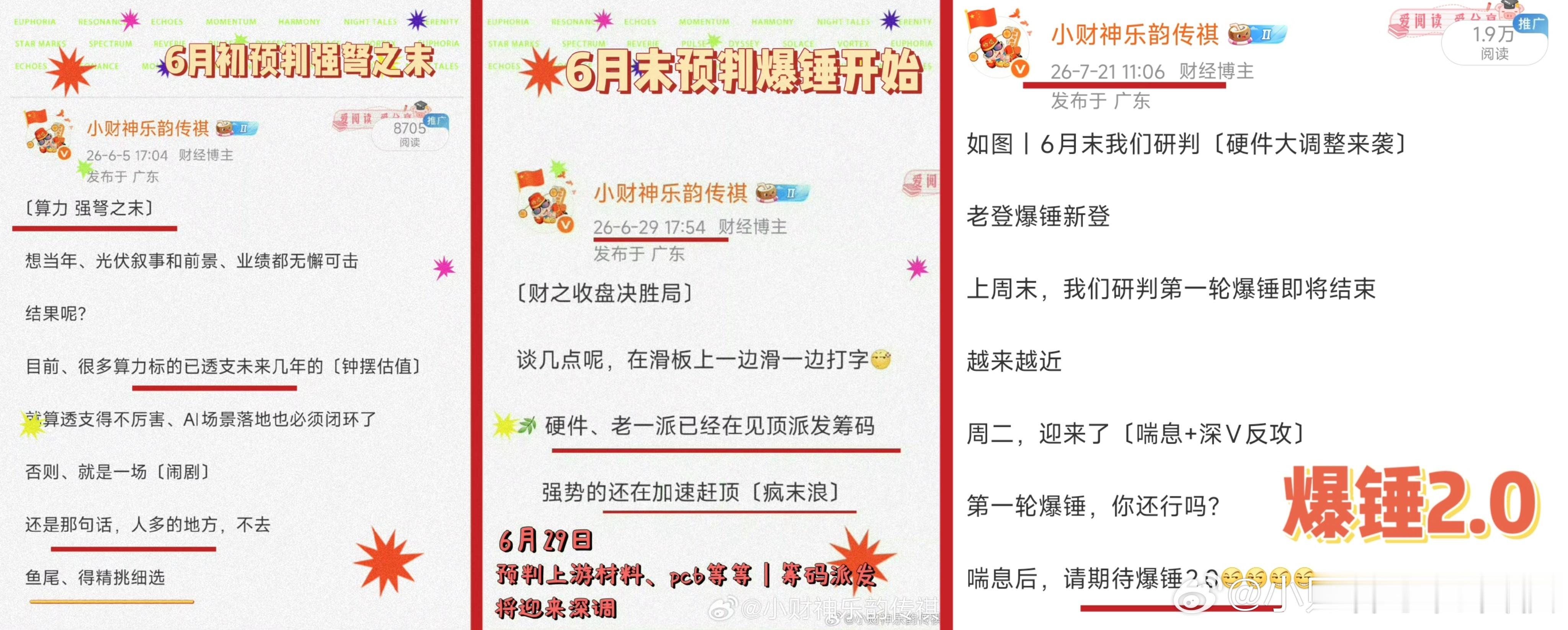 创业板指数丨几乎超越熔断如图丨仔细看6月初警示〔硬件〕爆锤6月末提示〔爆锤〕开始