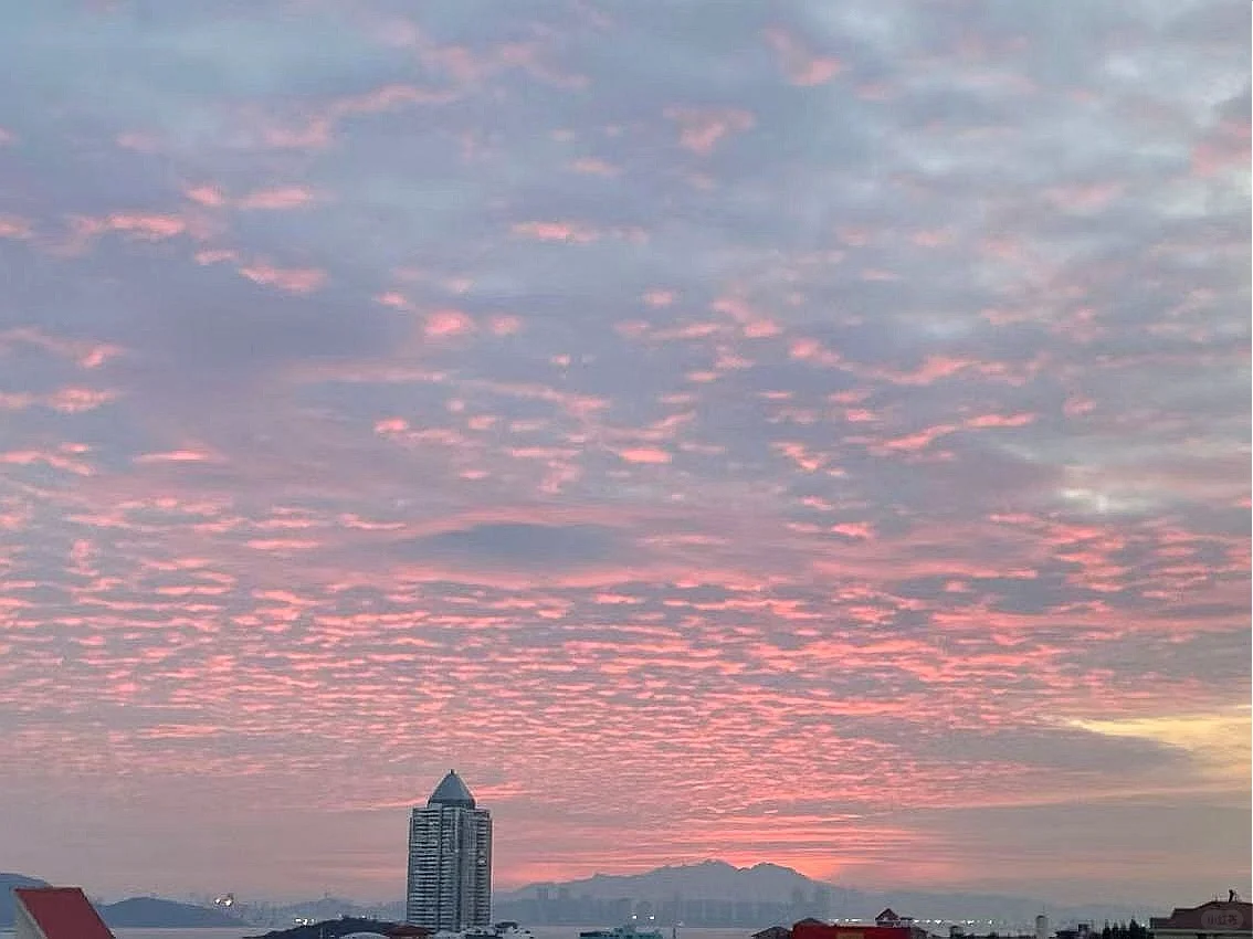 11.19青岛晚霞 刚刚你们看见了吗？