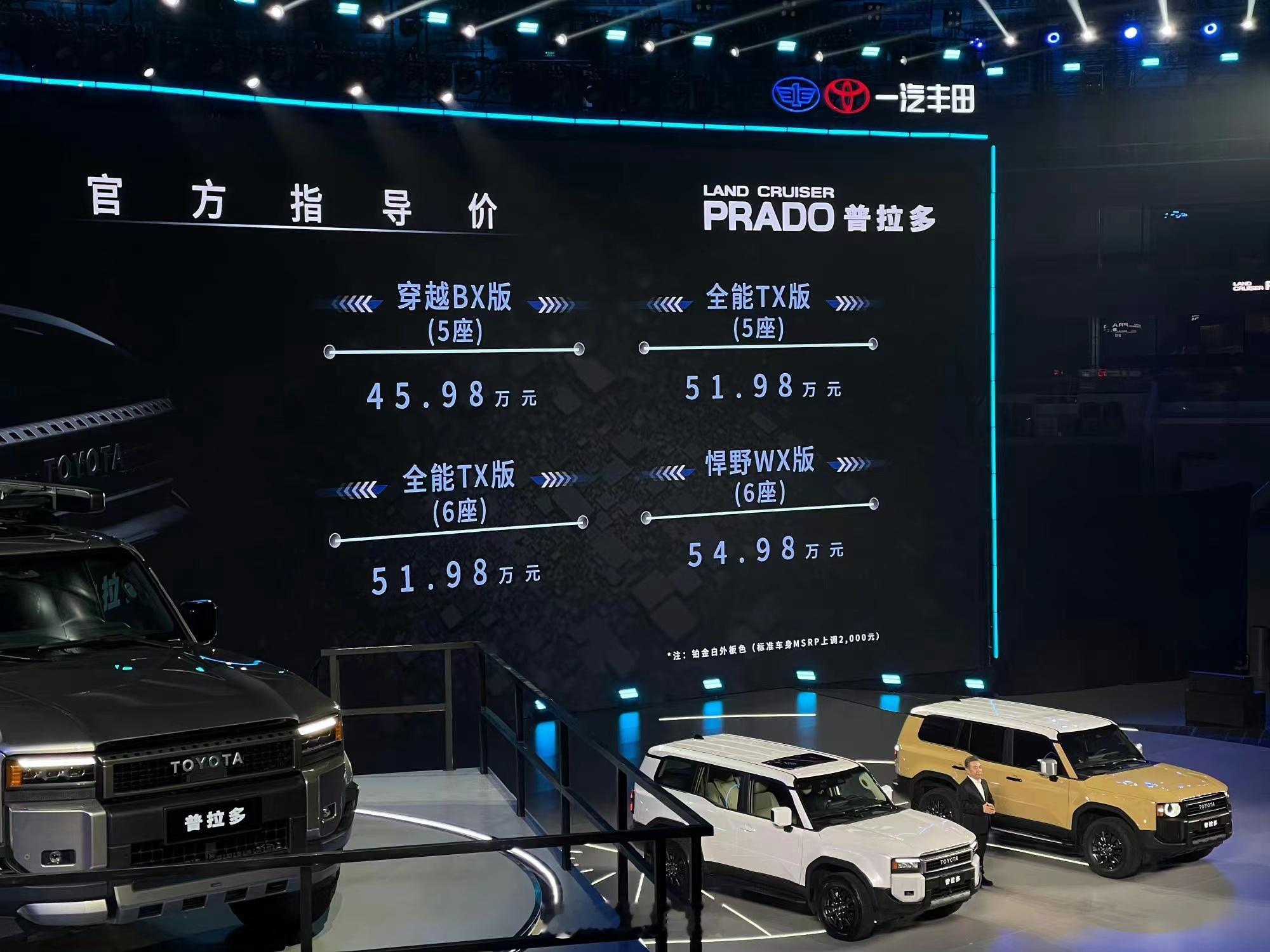 全新普拉多也出定价了[微笑] ​​​