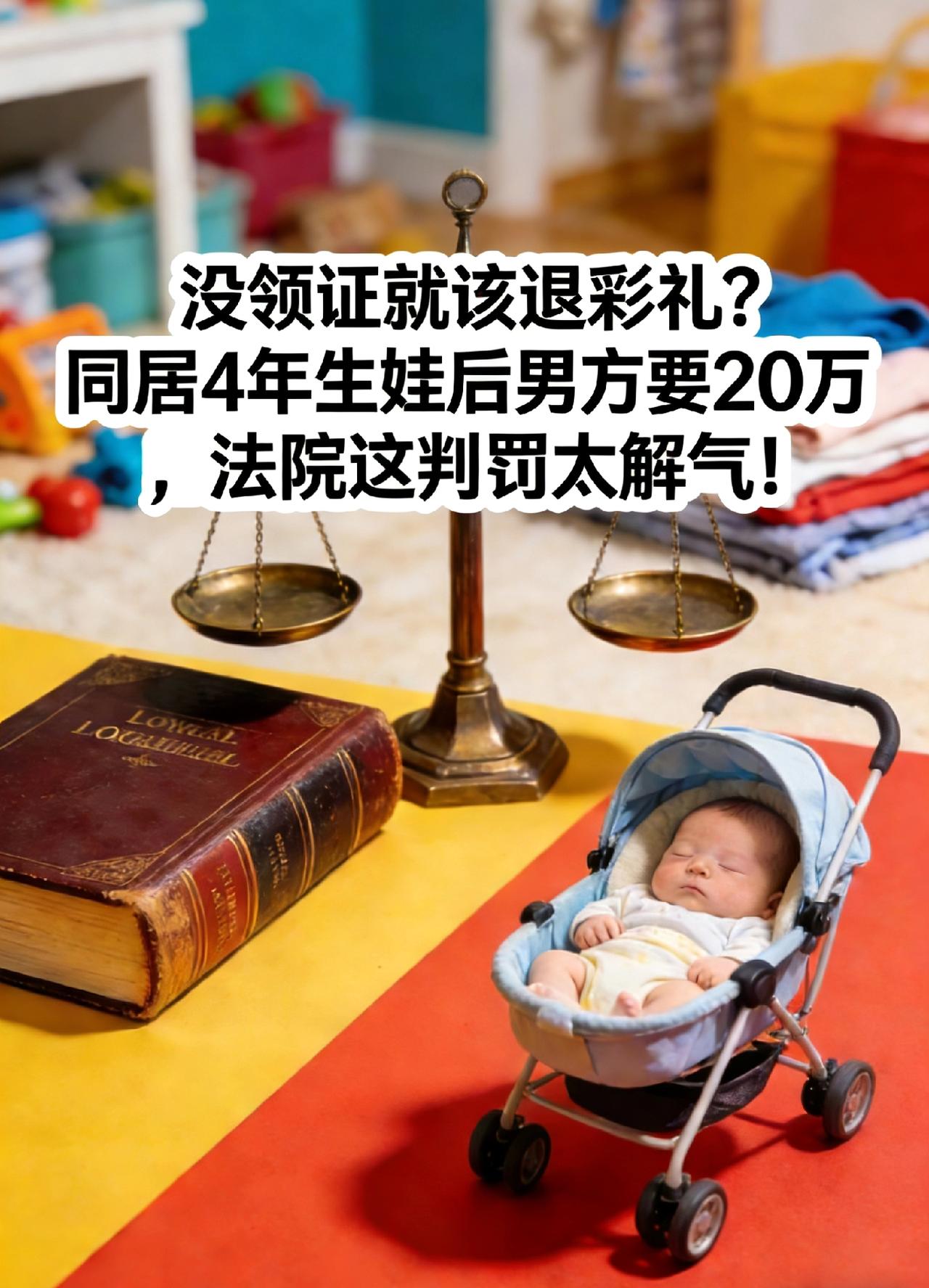 没领证就该退彩礼？同居4年生娃后男方要20万，法院这判罚太解气！
 
家人们，咱