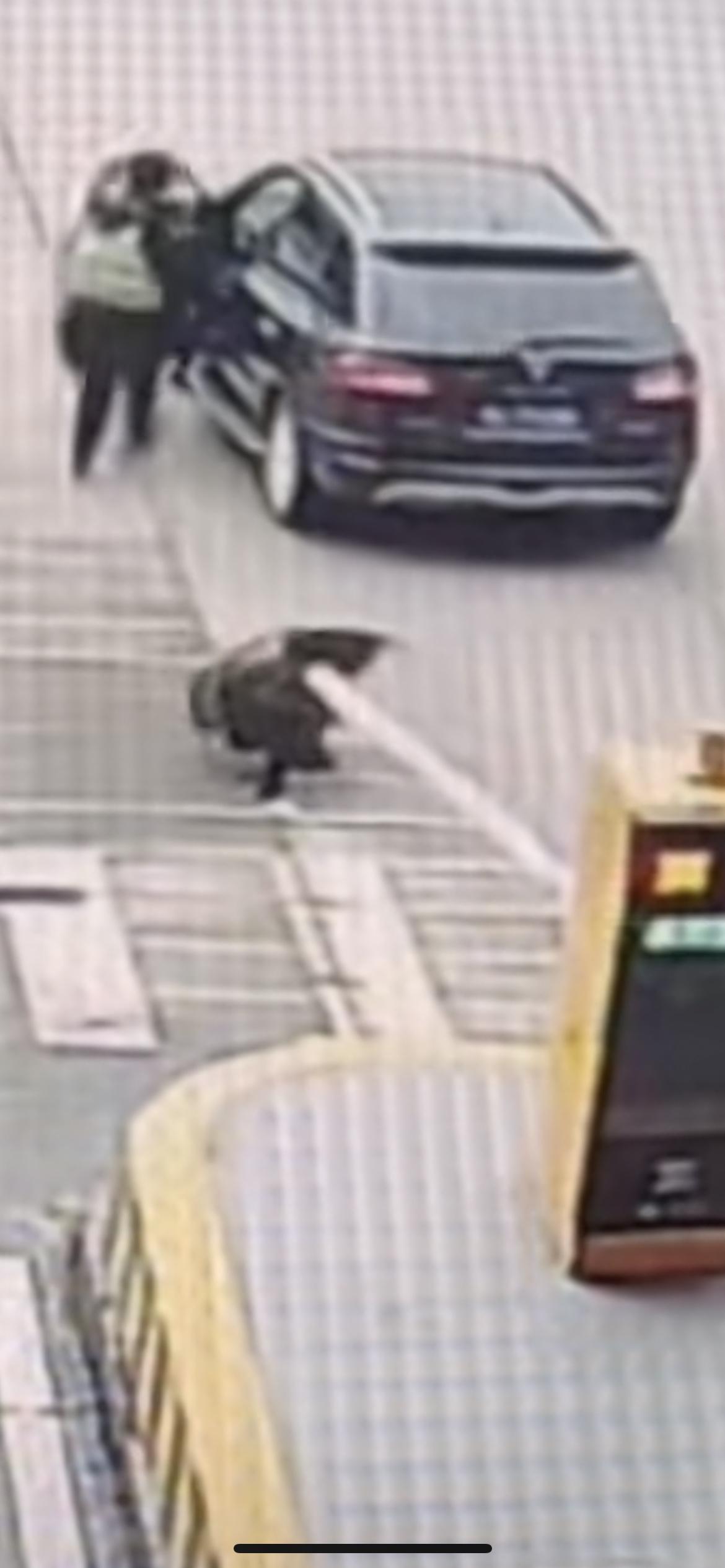 3月3日浙江温州，女子在娄桥收费站缴费时未挂停车挡也未拉手刹，车子突然向前滑行还