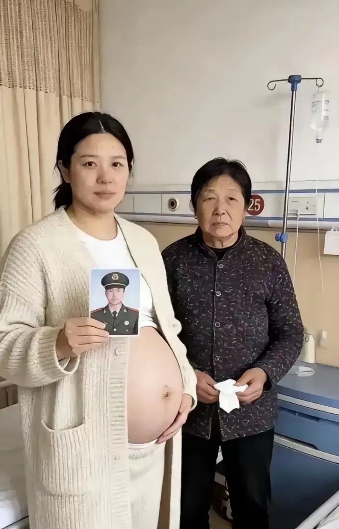 为这位勇敢而伟大的军嫂祈福，祝她们母子平安！致敬人民子弟兵，致敬伟大的母亲！