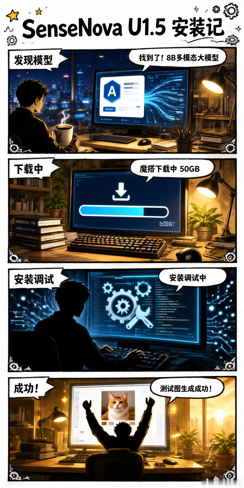 商汤科技今天开源了SenseNova U1.5 Lite，在3060 12G上勉