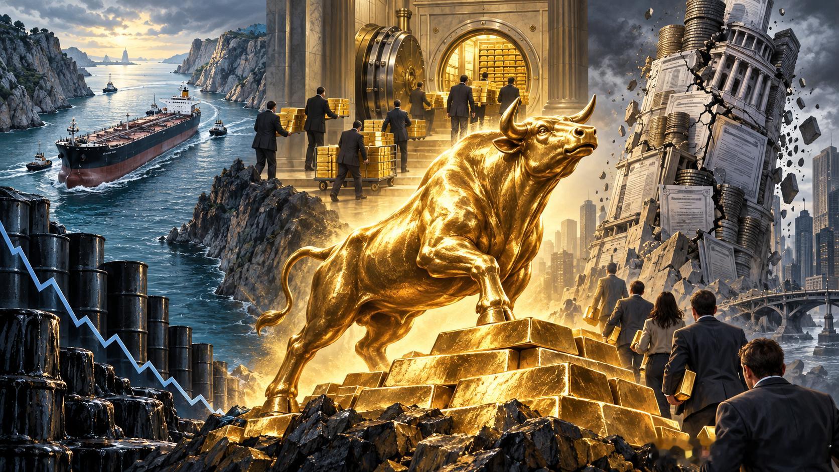 黄金再被看向5000美元：三大投行同时看多，全球资金正在重估货币信用黄金在202
