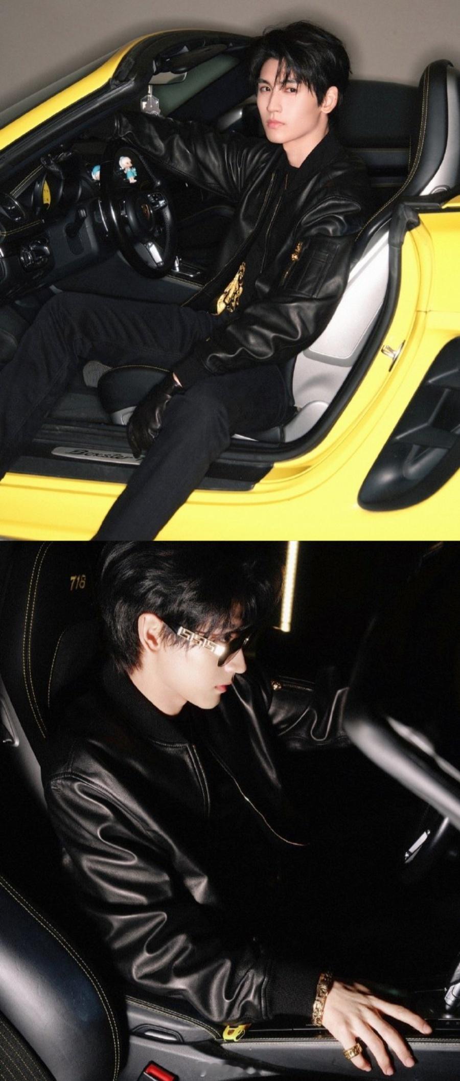 黄俊捷冷脸帅哥正确打开方式！超跑配皮衣贵气拉满，冷感不是高冷是自带滤镜，这气质谁