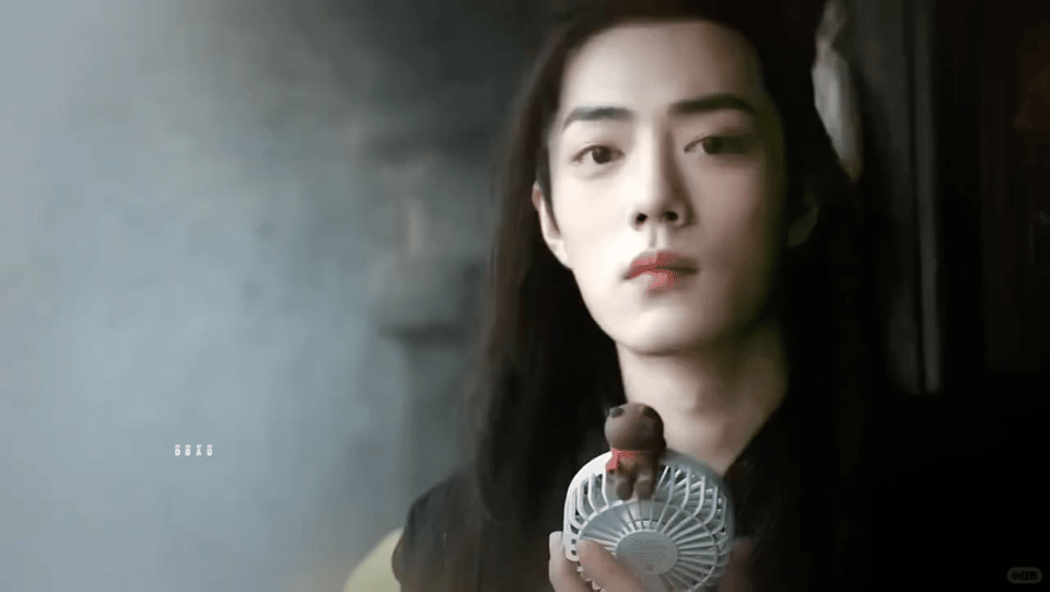 超可爱超甜的羡羡！小风扇不离手！肖战魏无羡◎肖战陈情令