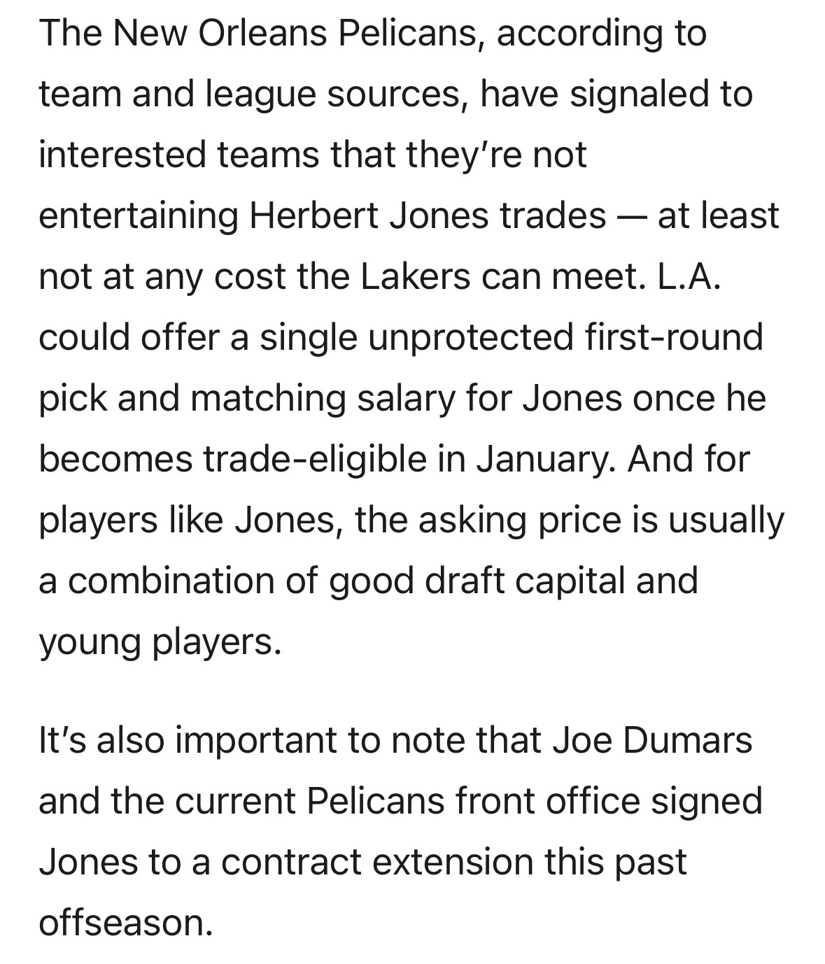 湖人记者Dan Woike：据球队和联盟消息人士透露，鹈鹕队已向有意向的球队放出