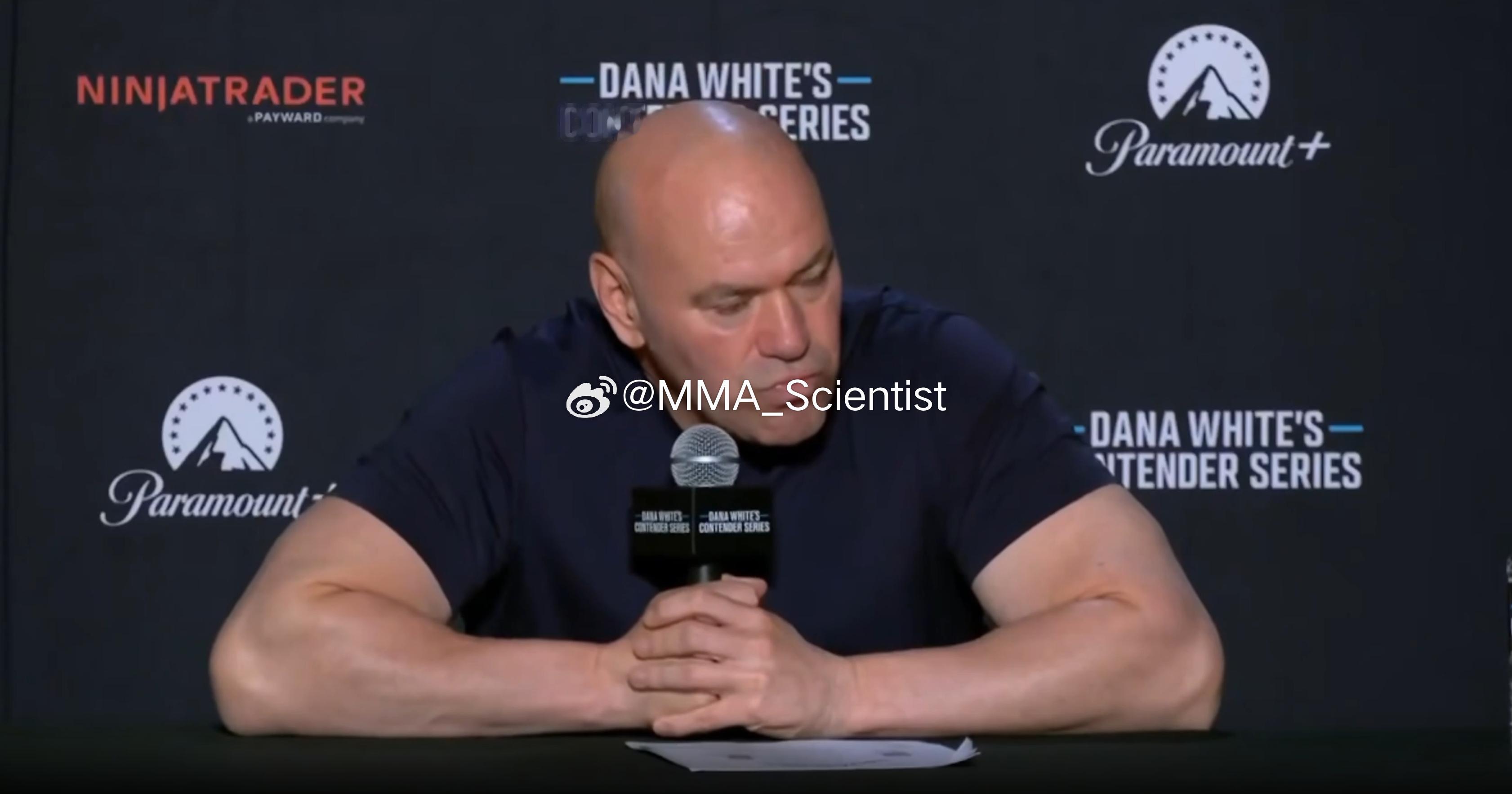 “一言九鼎”白大拿（Dana White）表示，基于现在Apex场馆已经升级，他