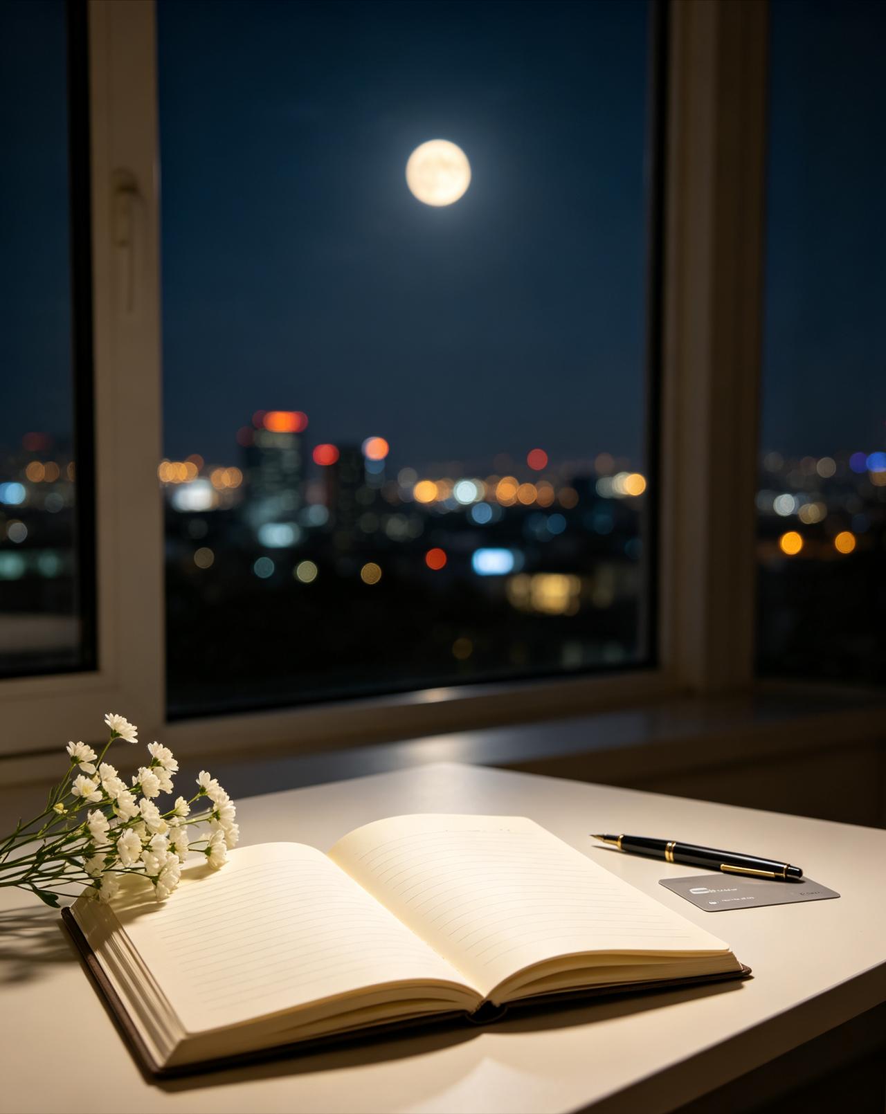 夜色安然，晚风轻拂，老公静坐身侧，默默陪伴着伏案执笔、与文字相守的我。
见我屡屡
