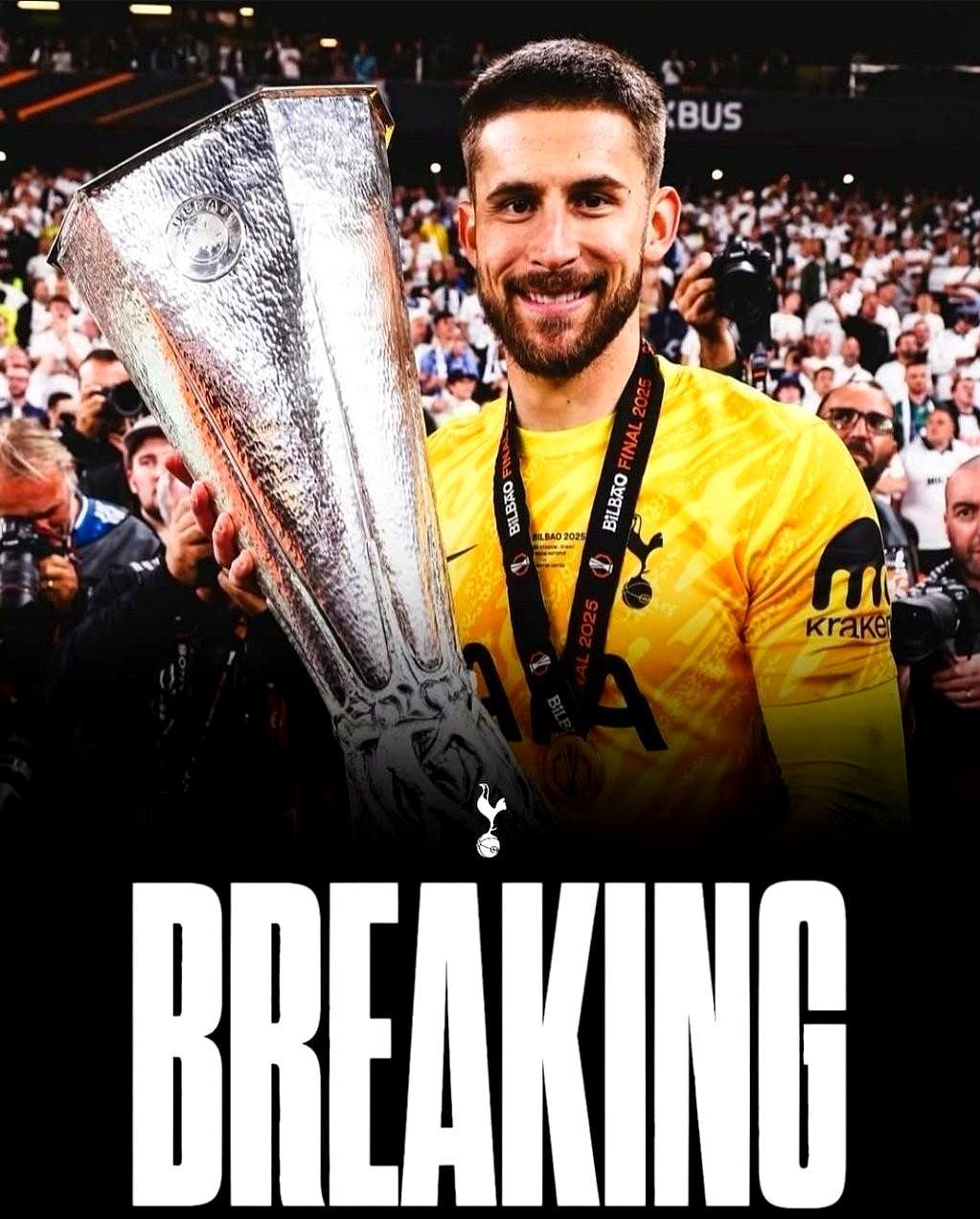 热刺全勤首发的主力国门，夏窗铁定要被扫地出门。
 
29岁的维卡里奥本赛季踢满了