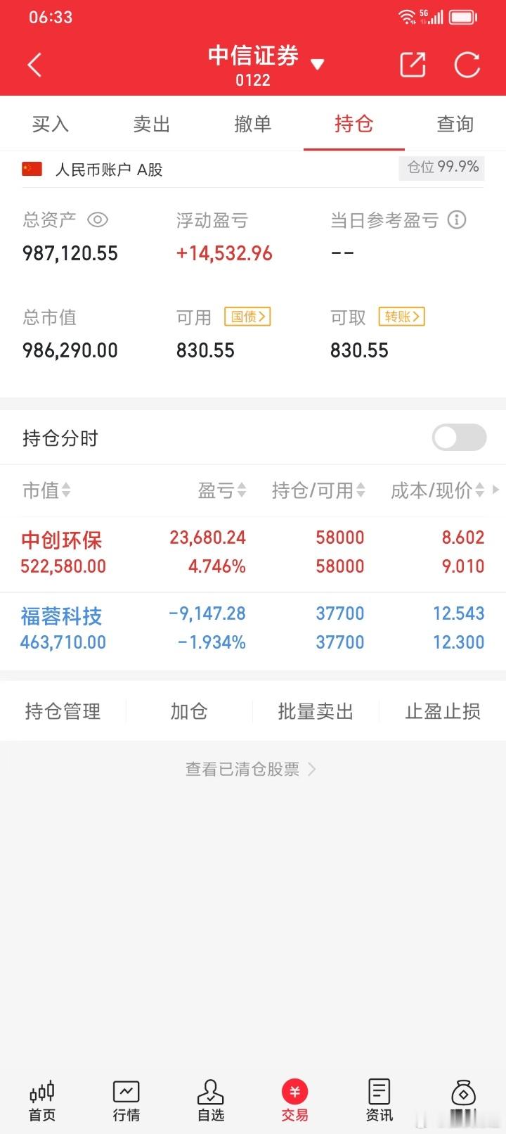 佳欣实盘(第53天)：【启动总本金：50万】做到年底准备上5倍目前总资产：987