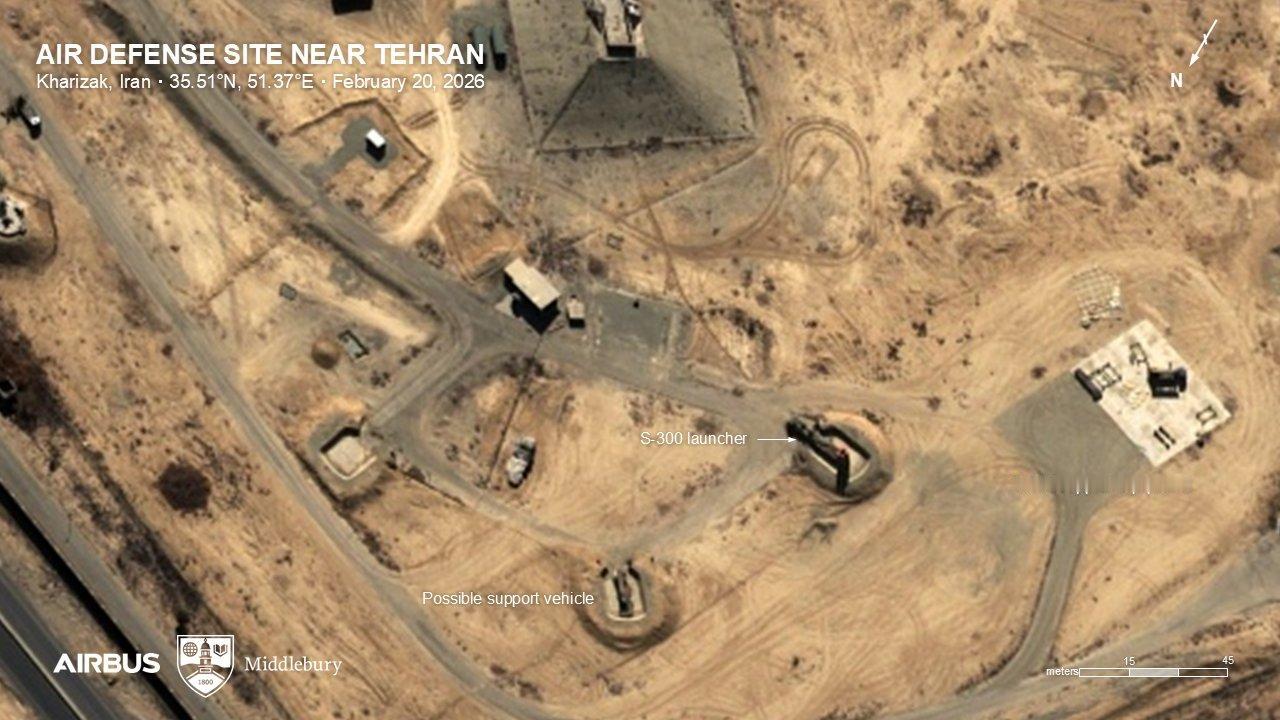 近期对伊朗位于伊斯法罕和德黑兰的三个主要S-300防空导弹阵地进行的卫星图像显示