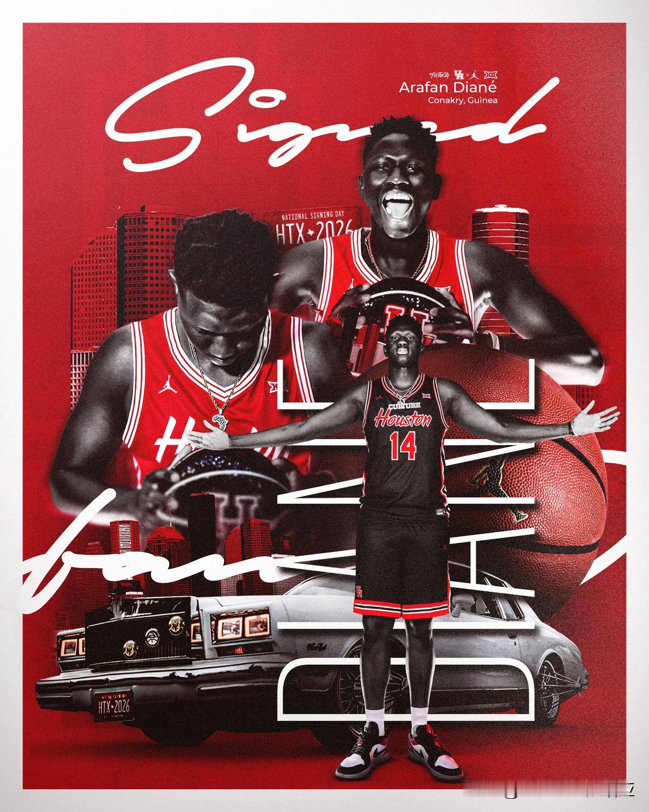 Arafan Diane在生日当天公布去向，休斯顿这届收到的第一位加盟者，球队还
