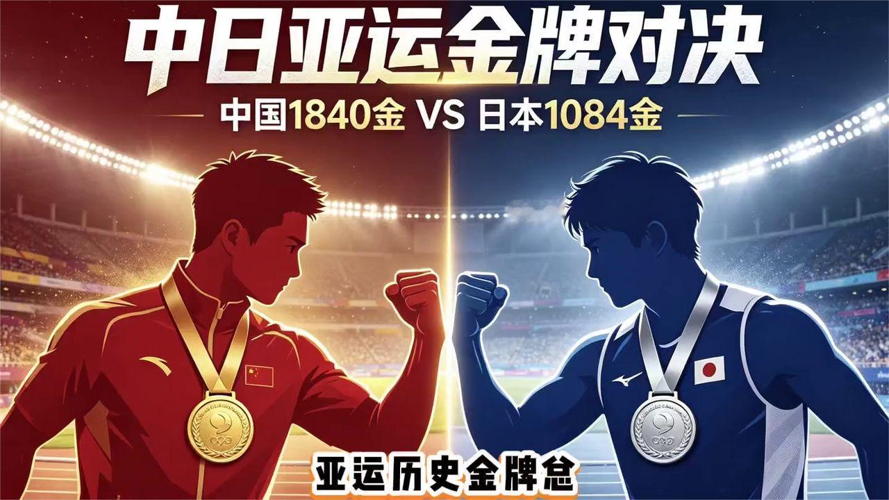 亚运历史金牌总榜前十：日本1084金屈居第二，榜首优势断层，亚洲