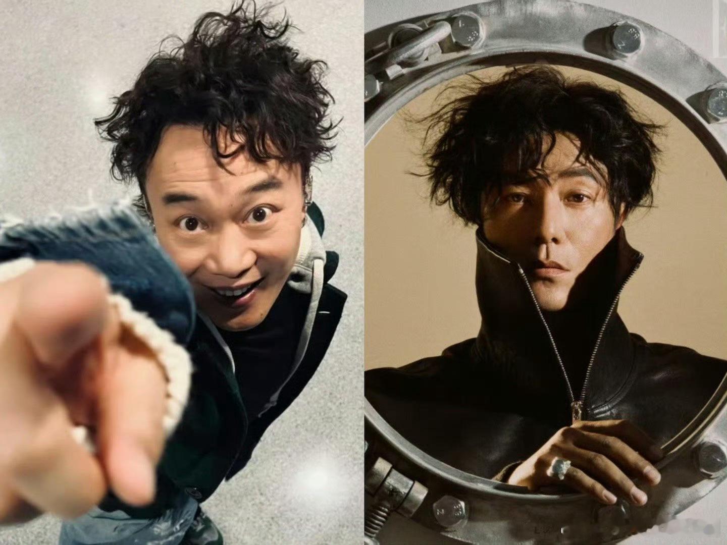 陈坤假发造型撞了陈奕迅笑不活了！陈坤这顶假发和陈奕迅撞脸了哈哈 一个靠演技圈粉，