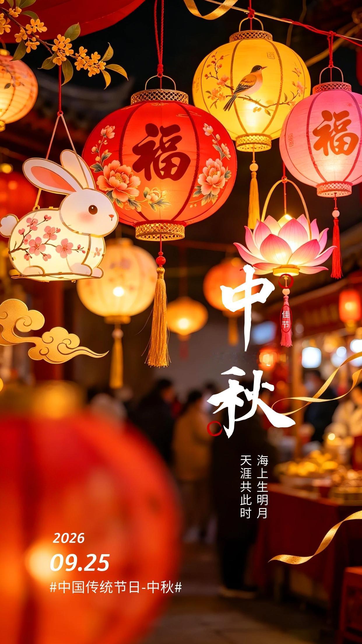 金秋送爽，丹桂飘香，皎洁圆月高悬夜空✨。中秋佳节如期而至，最珍贵莫过于人间团圆。