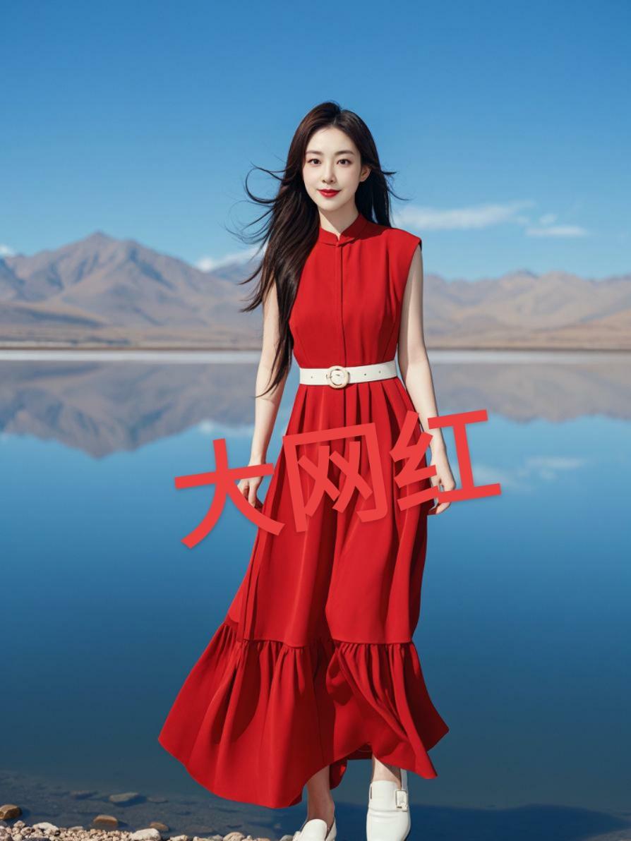 AI茶卡湖畔淑女