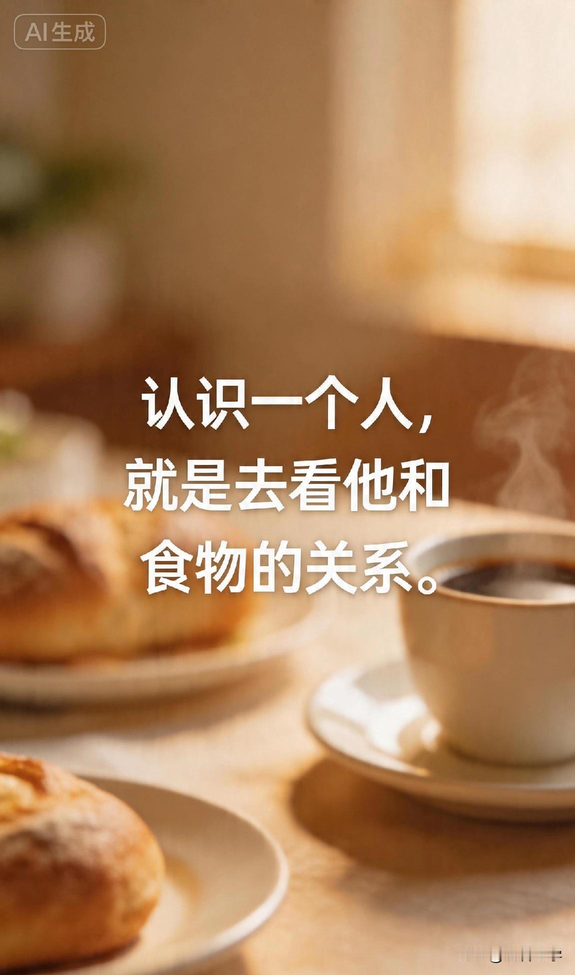 认识一个人，就是去看他和食物的关系。

老话说：“民以食为天。”可你有没有想过，