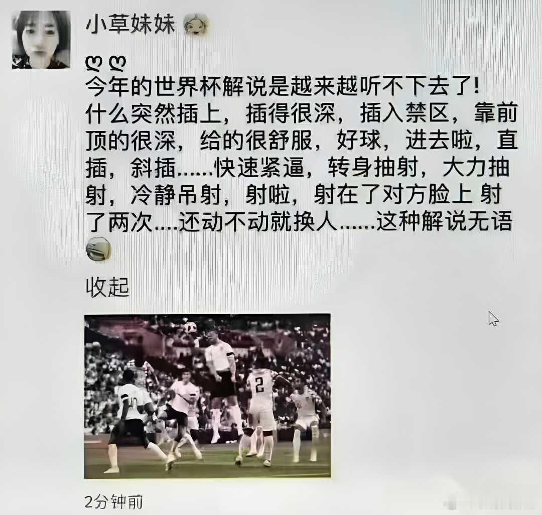 世界杯 这种解说很无语…… 