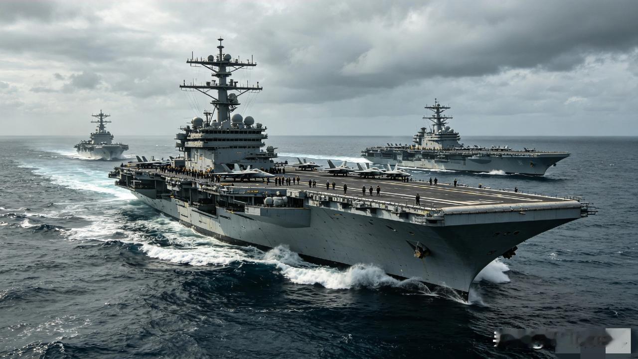 4月24日中东上演重磅场面，美军凑齐林肯号、福特号、布什号三艘核航母同域部署！