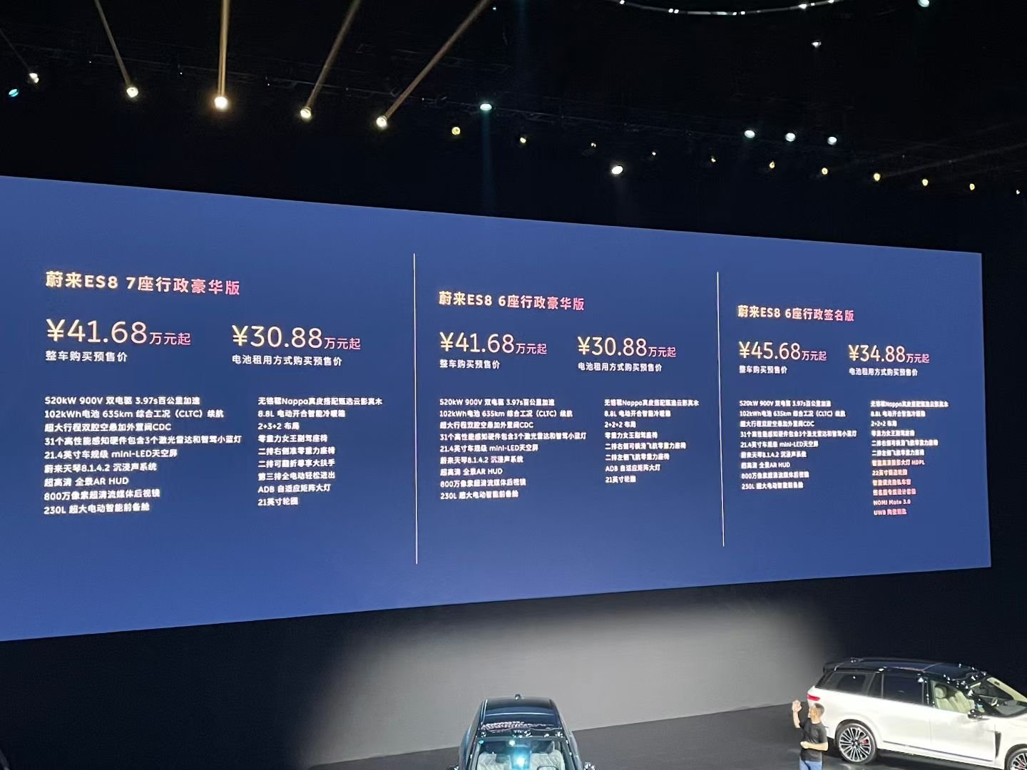 纳尼？？？蔚来全新es8上市 租电池30.88万起？？？？我次奥！蔚来这价格要卷