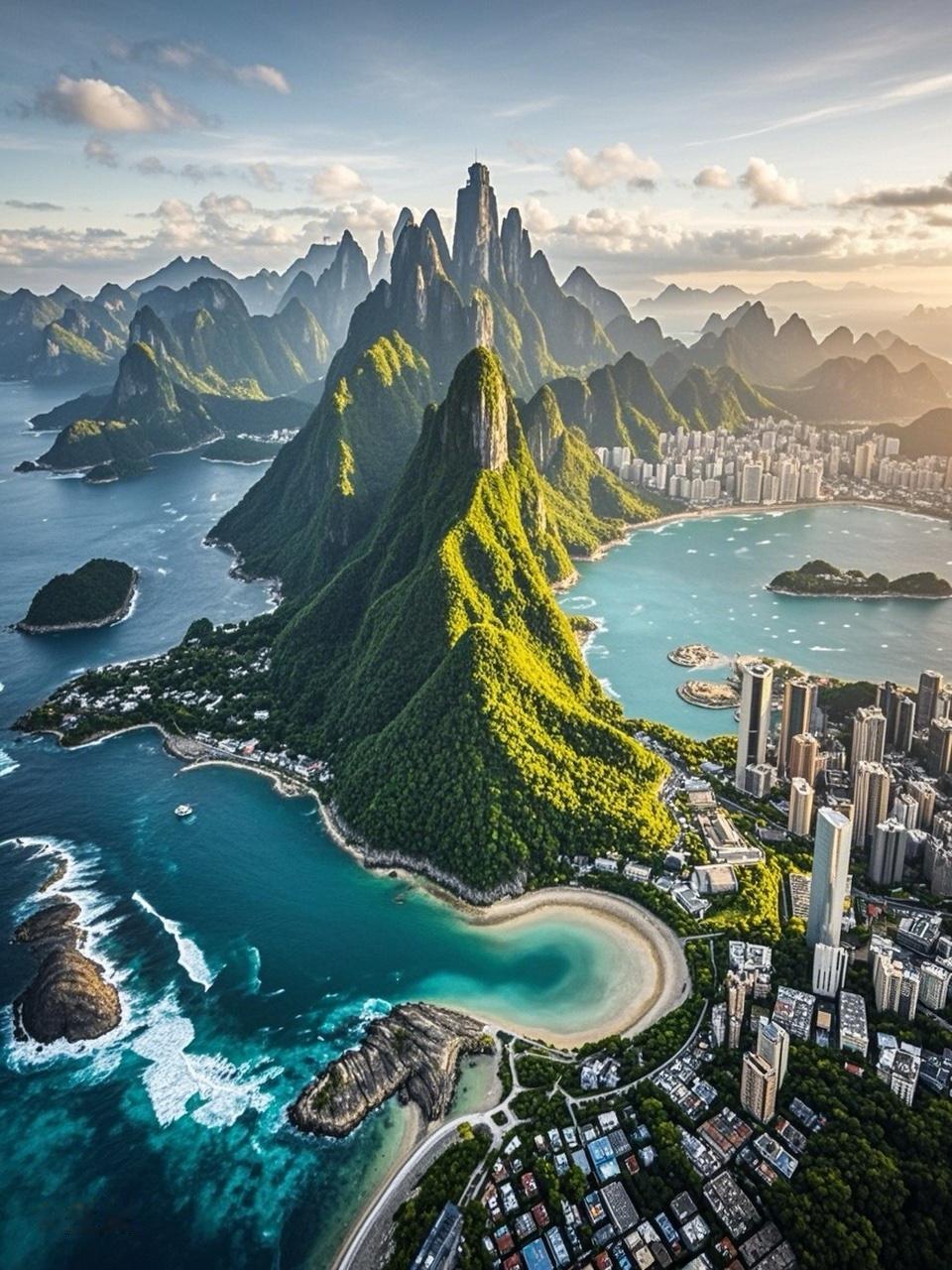 解放军无人机视角俯瞰台湾省，那画面简直绝了！从高空看下去，台湾的山川、岛屿、城市