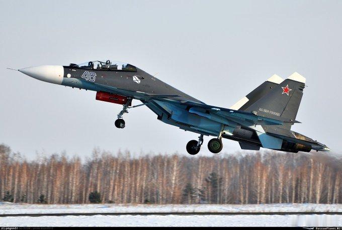 ❗️俄罗斯军事博客写道，一架🇷🇺俄罗斯海军航空兵的 Su-30 战斗机昨天被