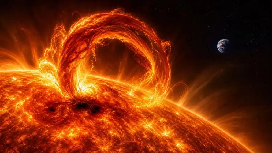 宇宙级“微震”！北京时间今日凌晨04时03分，太阳黑子群14524爆发了一次C3