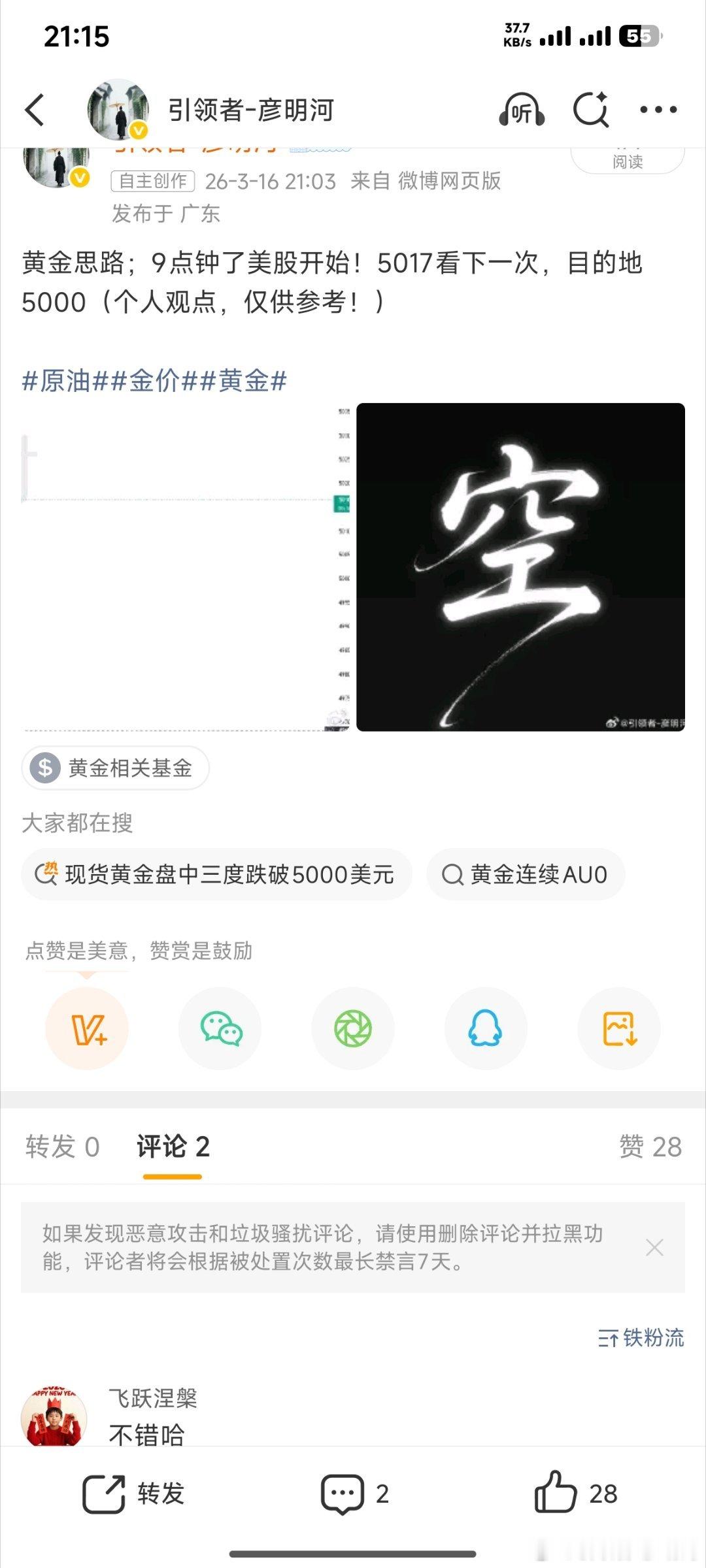 下压至5012位置后开始起势，小小5个点空间不够塞牙缝，上来打破保本损。黄金在白