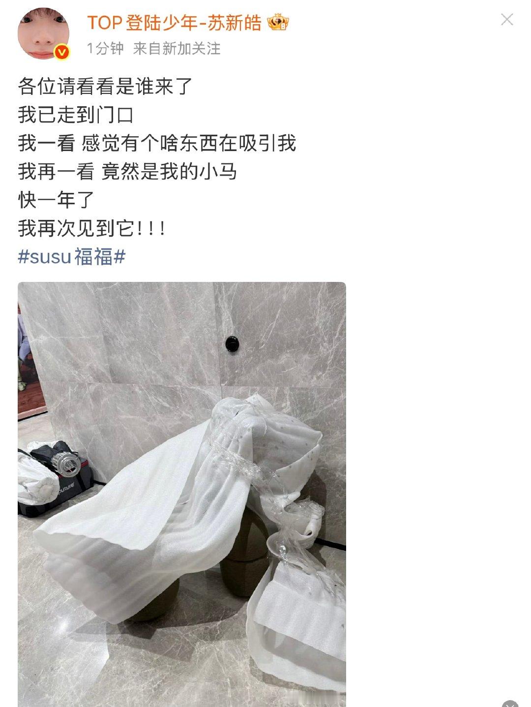 苏新皓终于得到了心爱的小马哈哈哈哈哈苏新皓终于得到了心爱的小马 