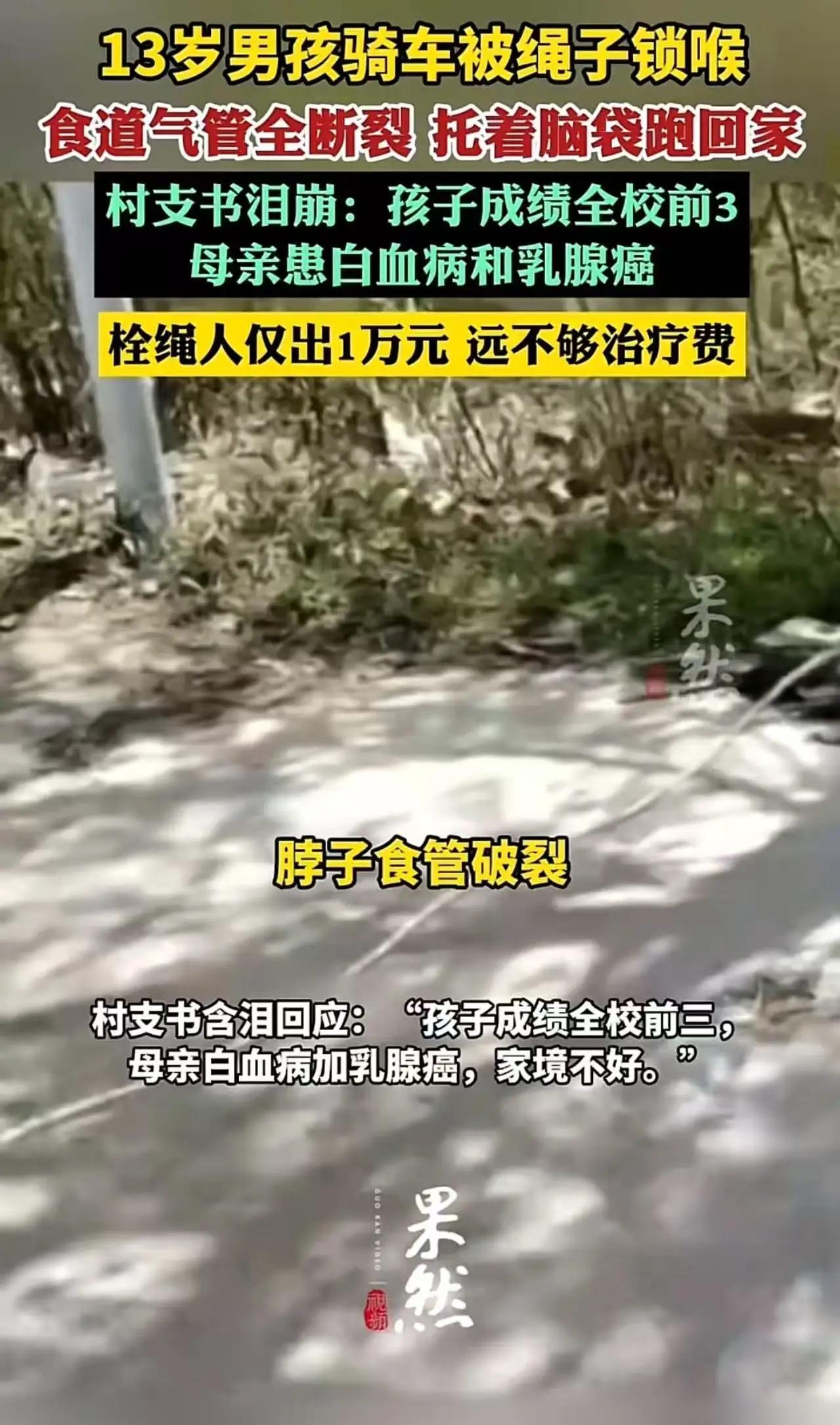 这个事件一经曝光，立刻震惊了整个村庄，也引发了无数网友的愤怒与心疼：一个年仅13
