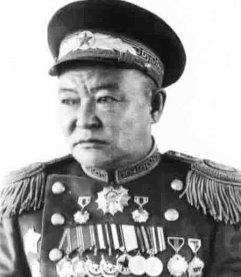 看清这个胸前挂满勋章的人，他是中华民族的罪人。就是他跟外人勾结，把外蒙古硬生生推