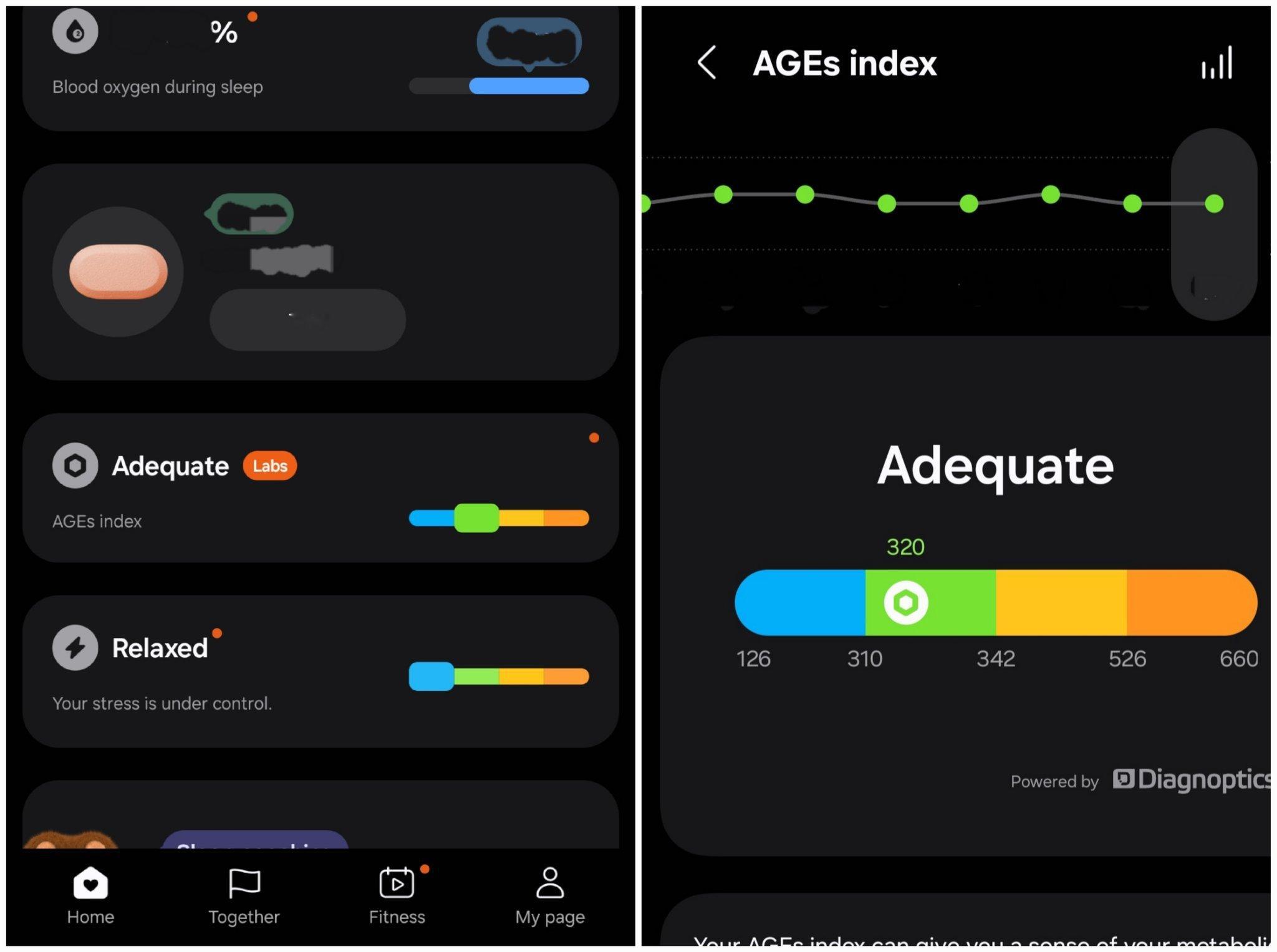 全新三星健康 App：- 重新设计 AGEs 指数用户界面- 更新 HR 和 H