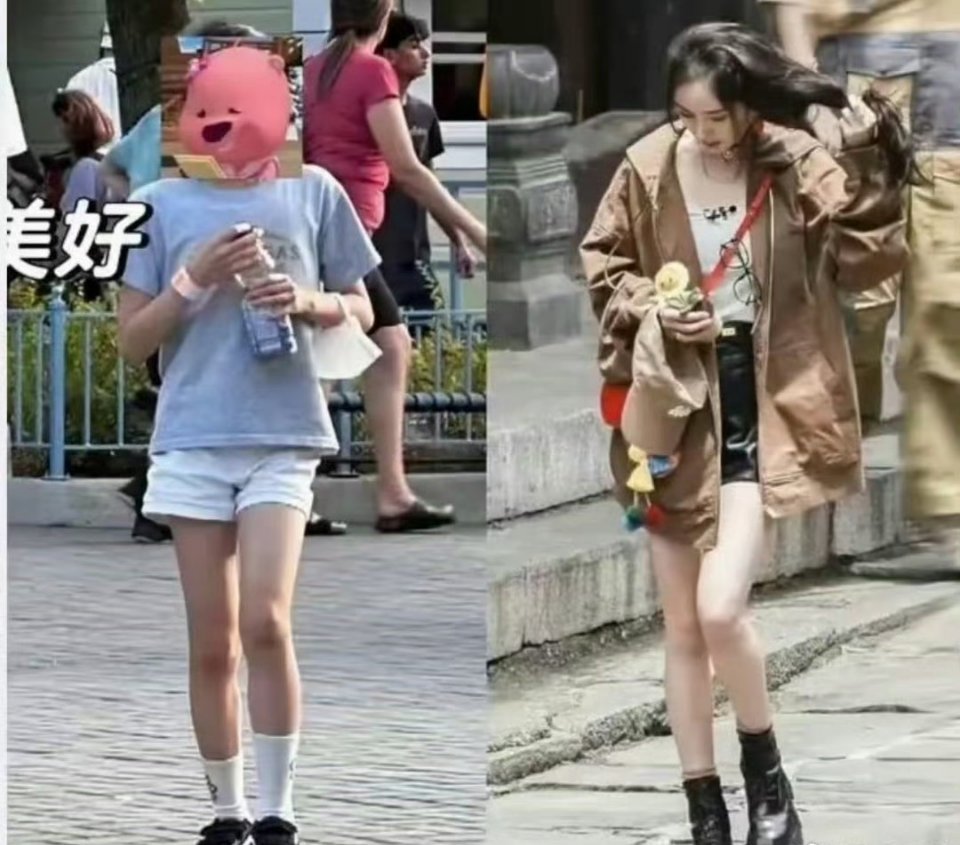 小糯米已经和TF五代一样大了杨幂妈呀，杨幂的孩子小糯米居然这么大了，我印象里她还
