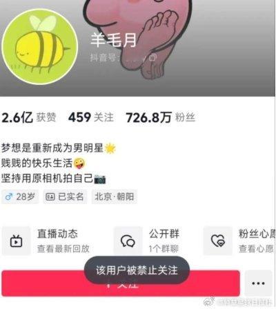 羊毛月一个月内掉粉超160万 【羊毛月，凉了】据长安街知事：12月24日，有网友