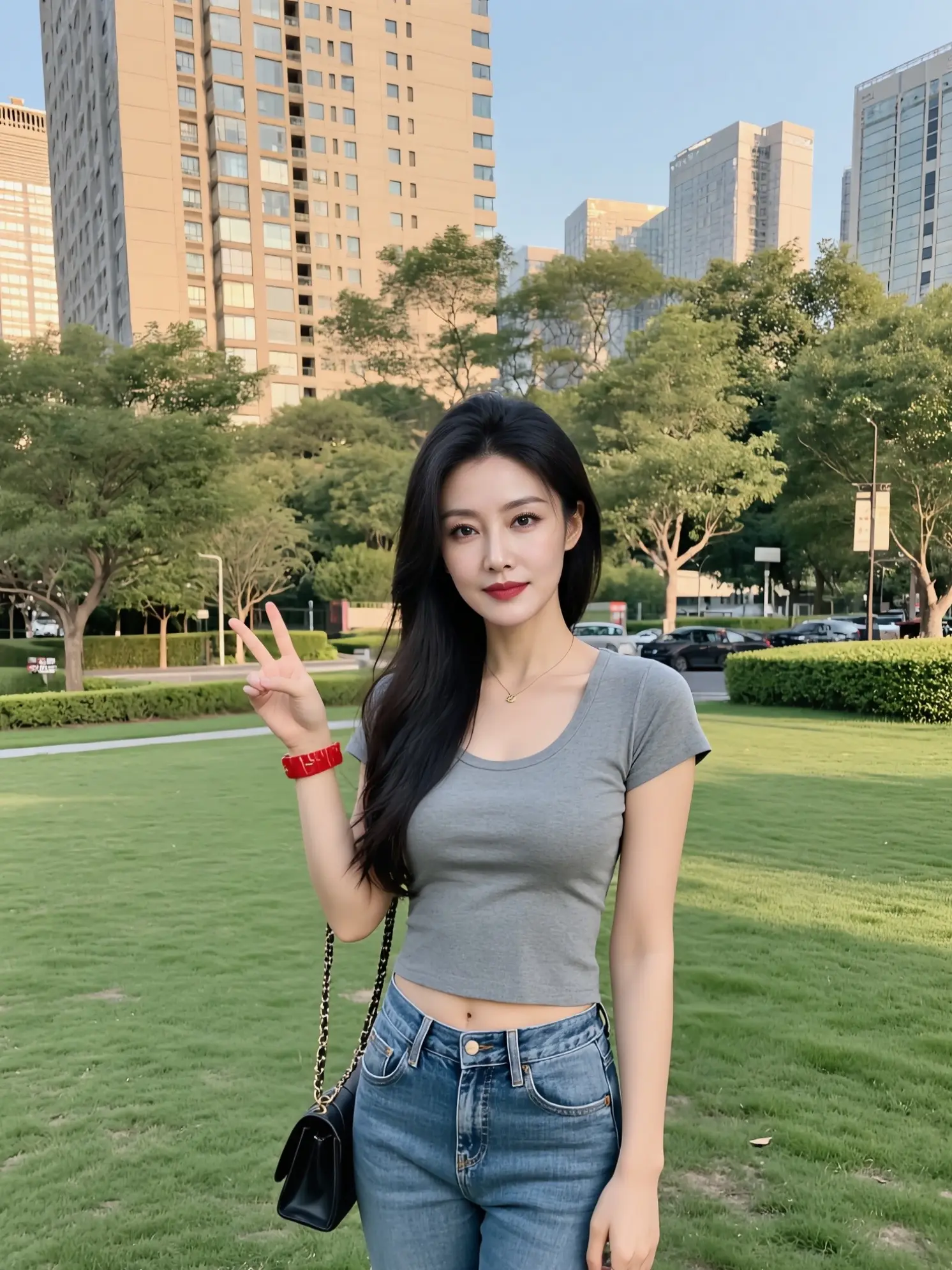 AI草地生活照 ai创作