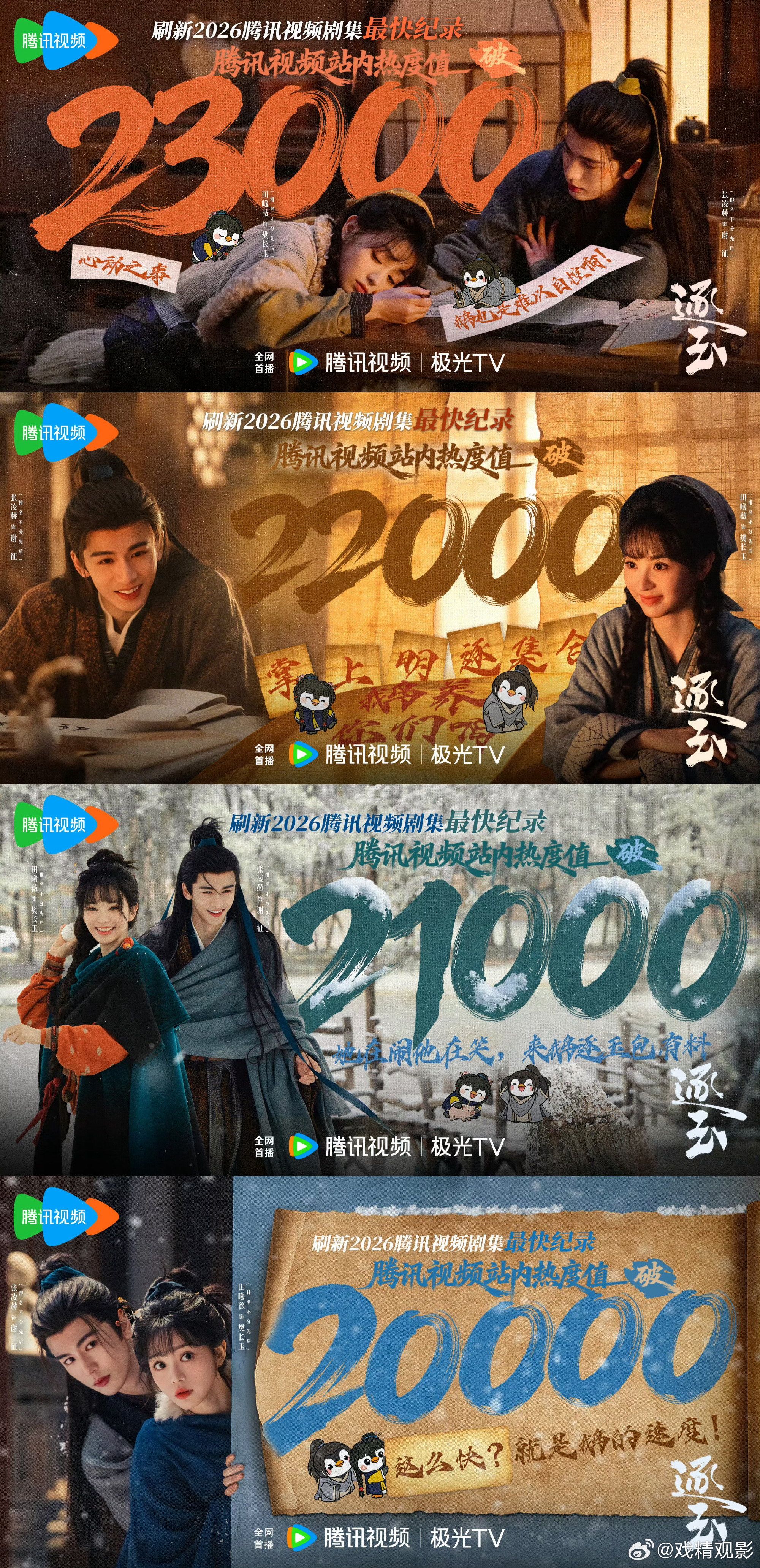 逐玉连破纪录 平台多项纪录接连刷新，热度居高不下，剧情紧凑、全员演技在线，品质佳