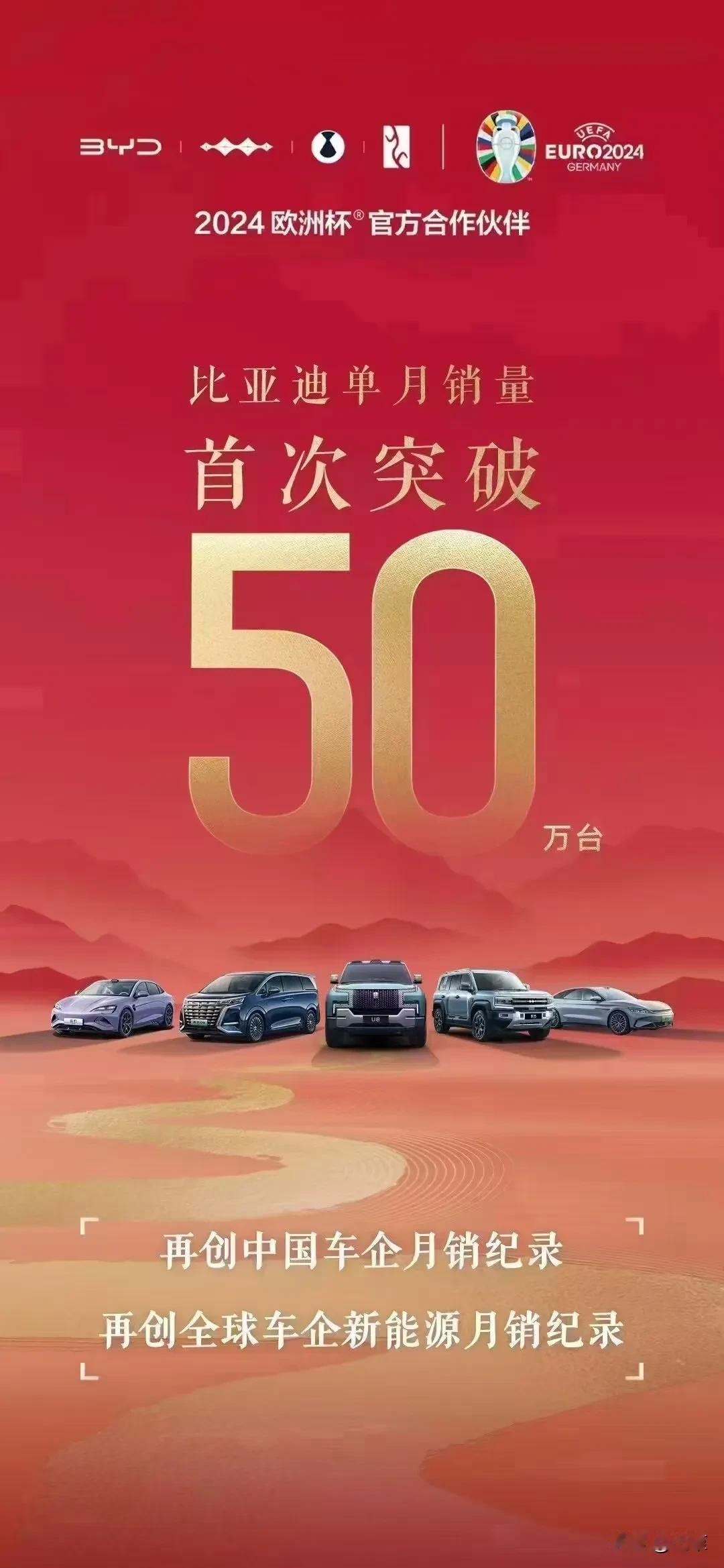 月售突破50万台车，又创新纪录。
不管如何被唱衰和贬低，人家依然越卖越多，有些人
