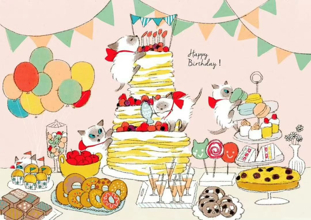 一组充满治愈感的可爱插画画师：momoro666 