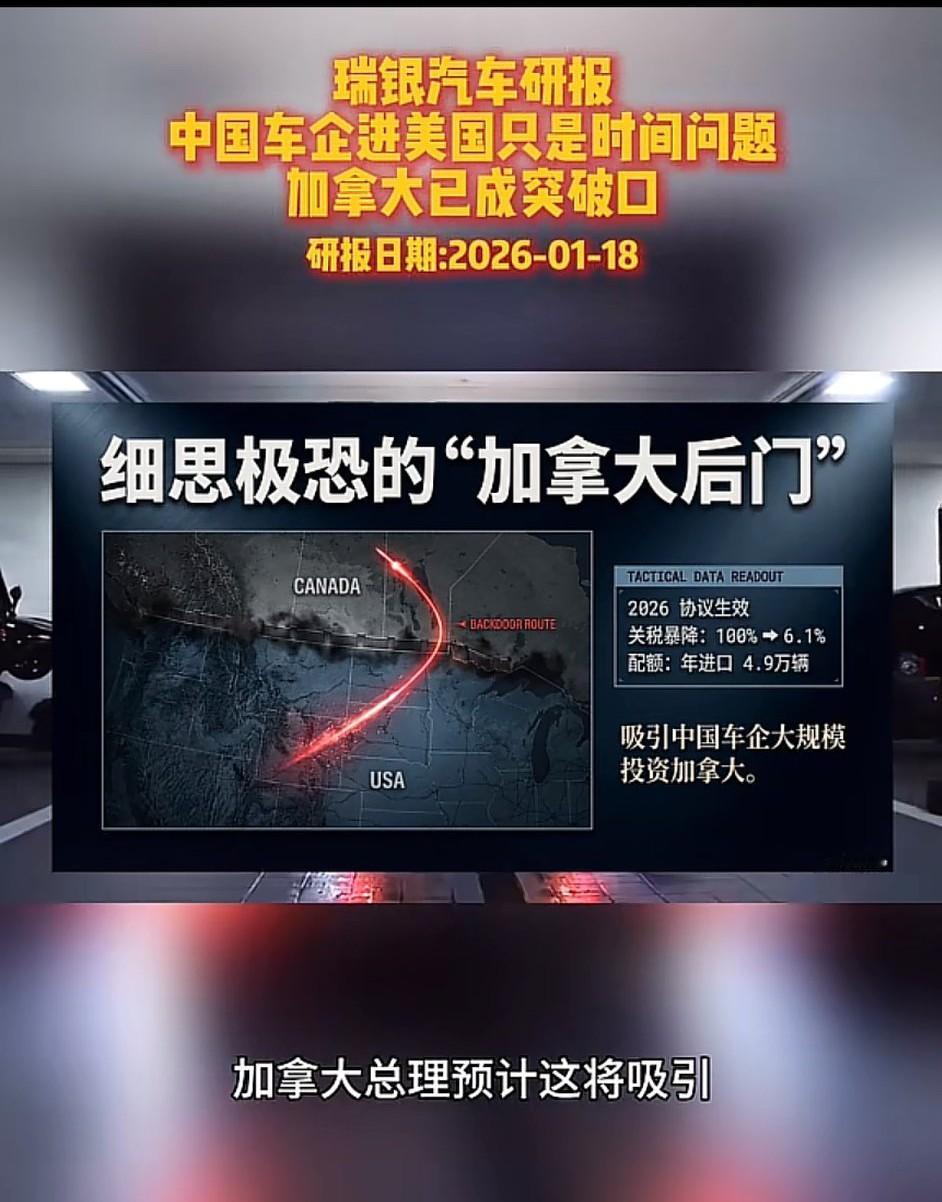 加拿大🇨🇦对我汽车关税从100%降至6.1%的政策，[大笑]预计每年为中国车