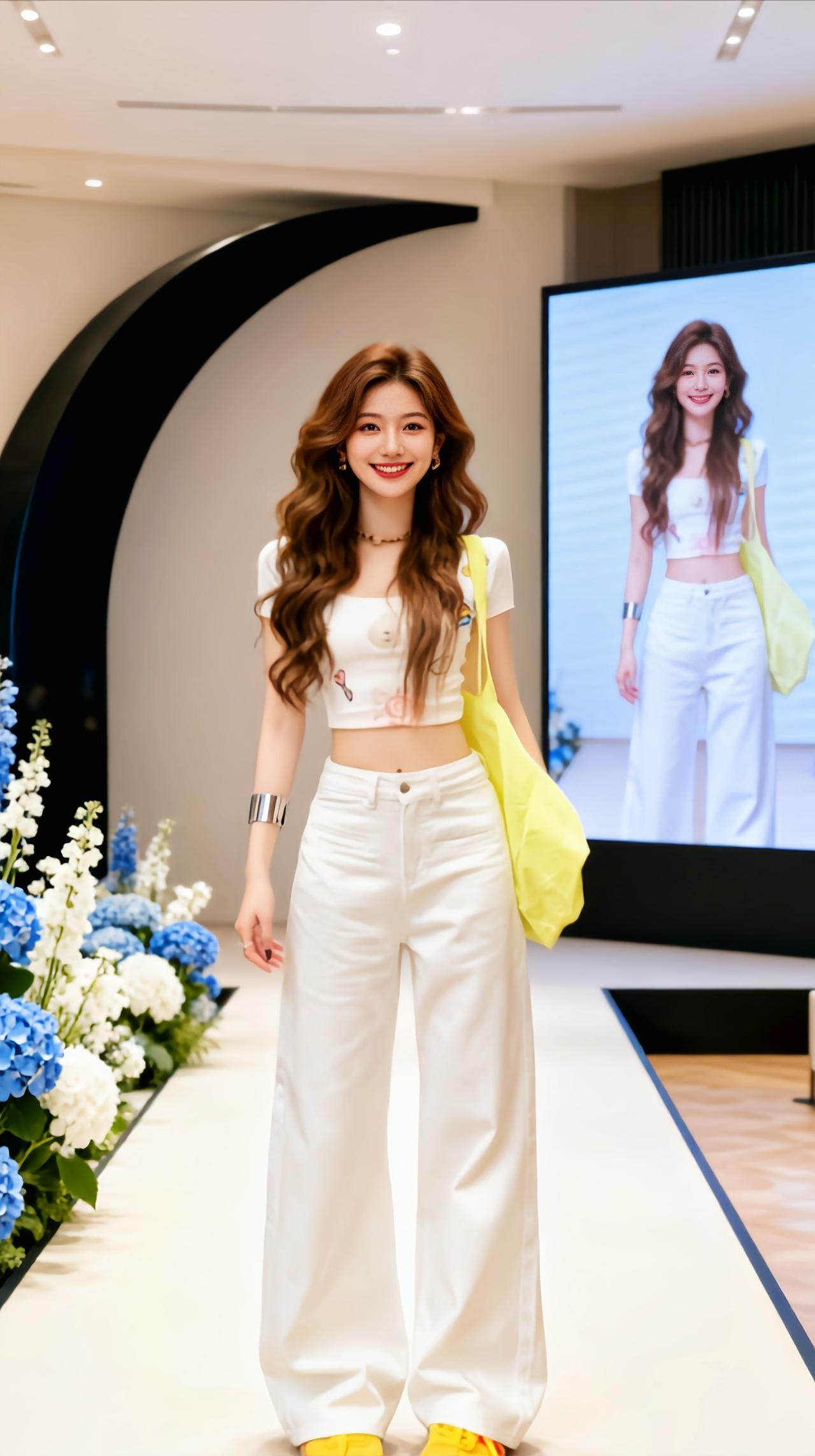 秀场 美到发光 夏天穿搭 白色牛仔裤搭配 超a夏日穿搭