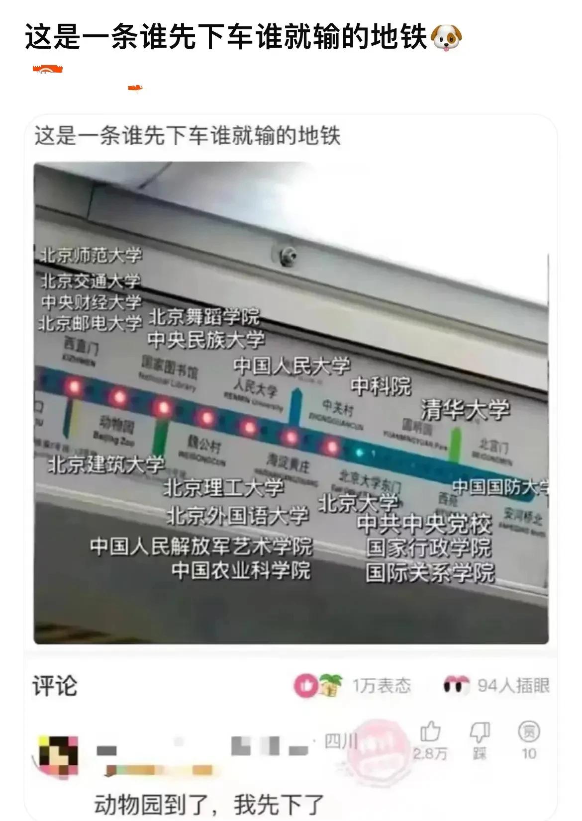 除了北京动物园这一站，其他哪站下车都可以接受吧[呲牙]。只能说，北京的好大学太集